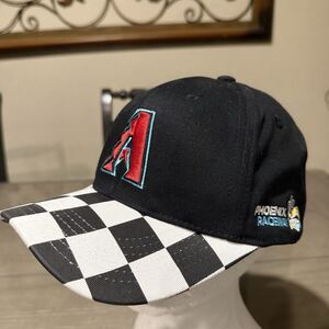 Arizona Diamondbacks Phoenix Raceway NASCAR Baseball Cap SnapBack MLB Checkered